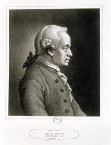 ドイツの哲学者、エマニュエルカント（1704-1804）の肖像 作： French School